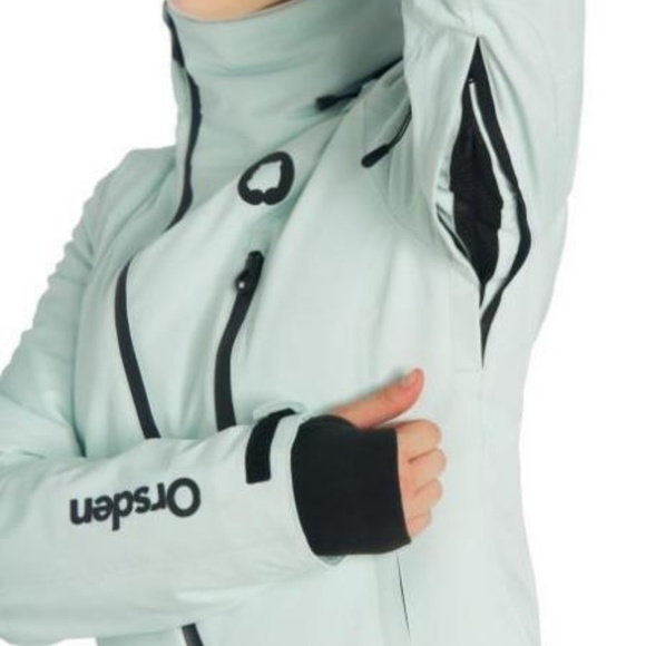 Hooded Ski Jacket Insulated Water Resistant Blue - Picture 3 of 8